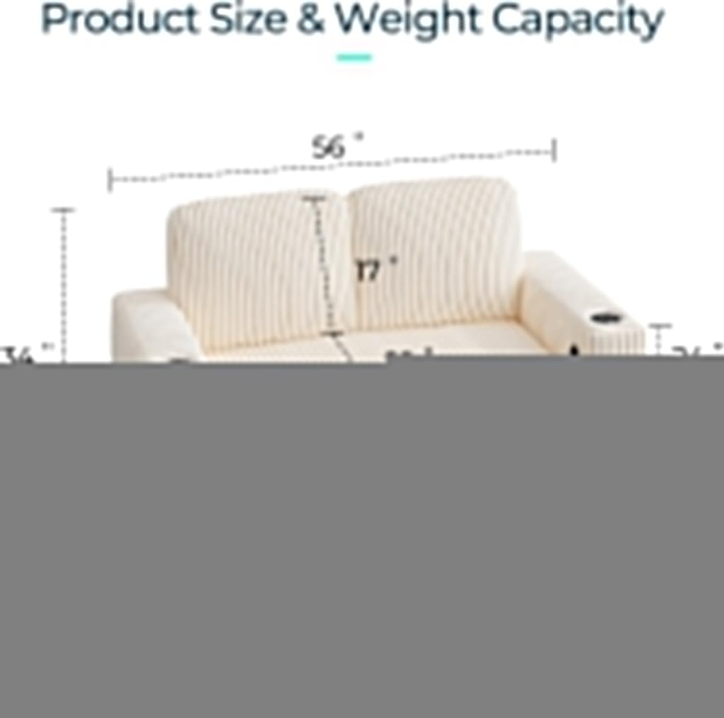 LINSY HOME Sectional Sleeper Sofa with Pull Out Couch Bed