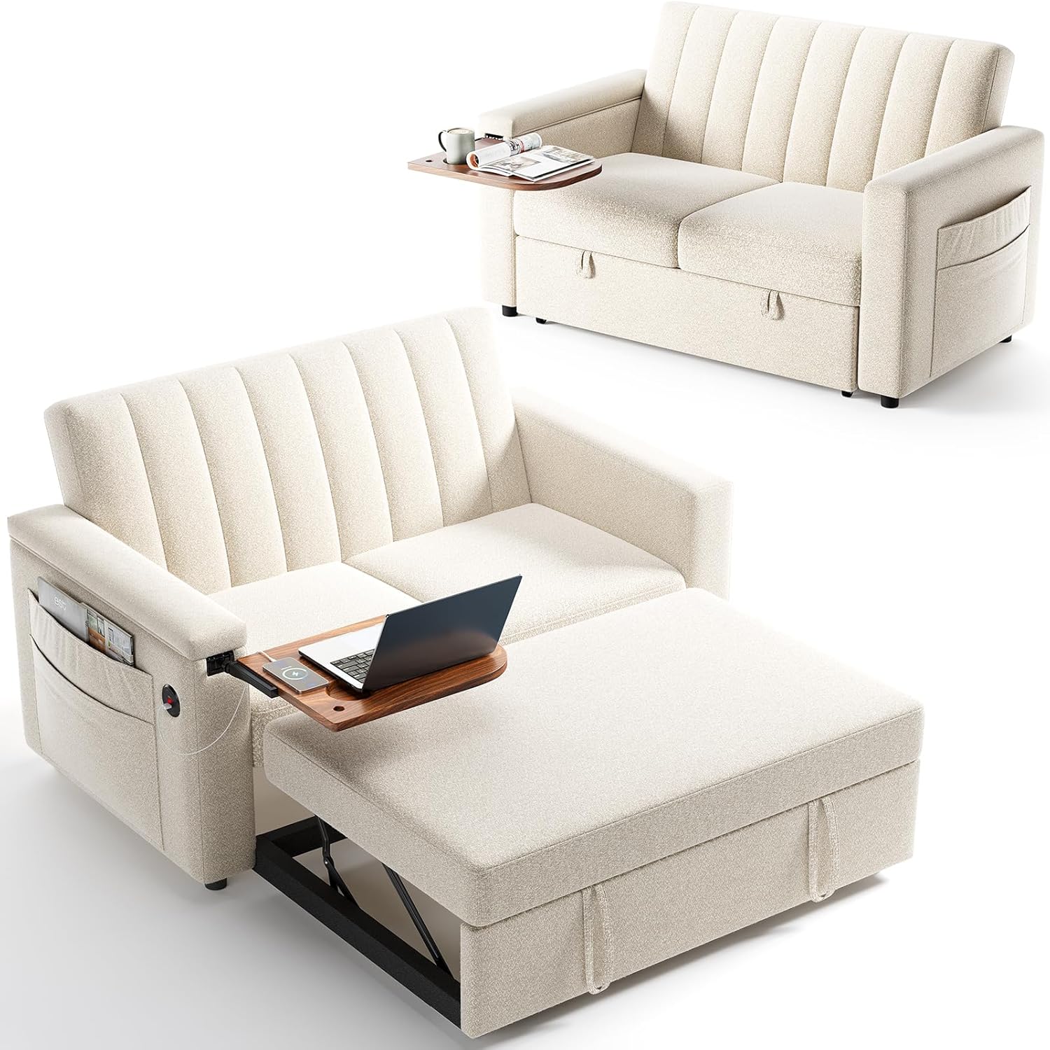 Sofa Bed 3-in-1 Convertible Sleeper Sofa