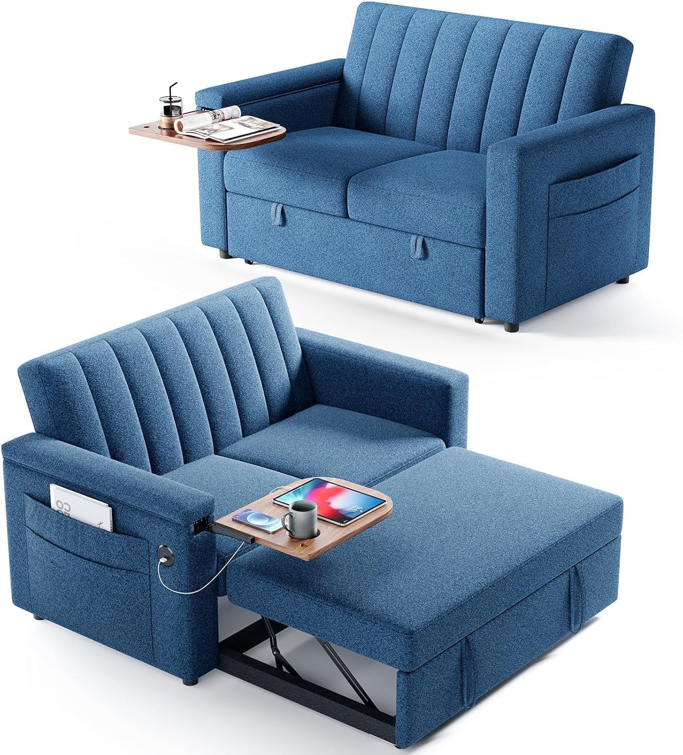 Sofa Bed 3-in-1 Convertible Sleeper Sofa