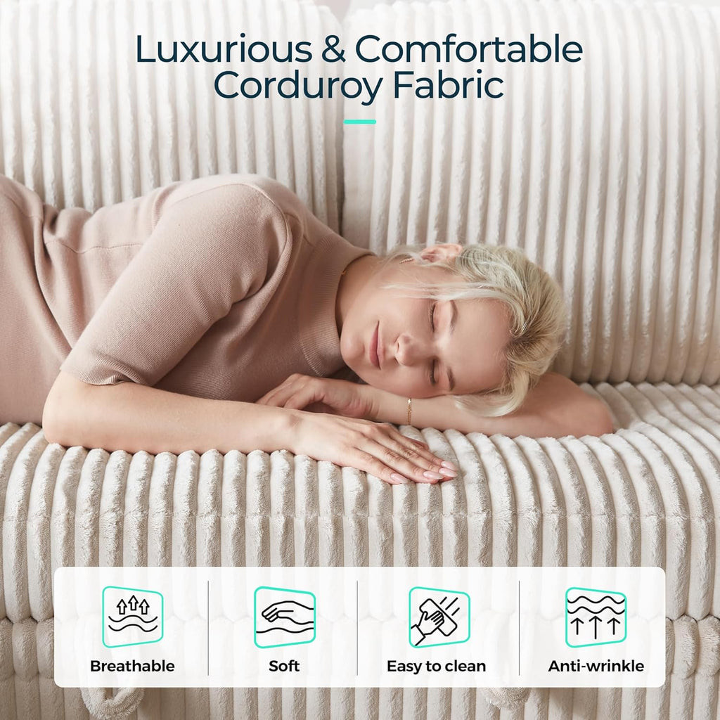 LINSY HOME Sectional Sleeper Sofa with Pull Out Couch Bed